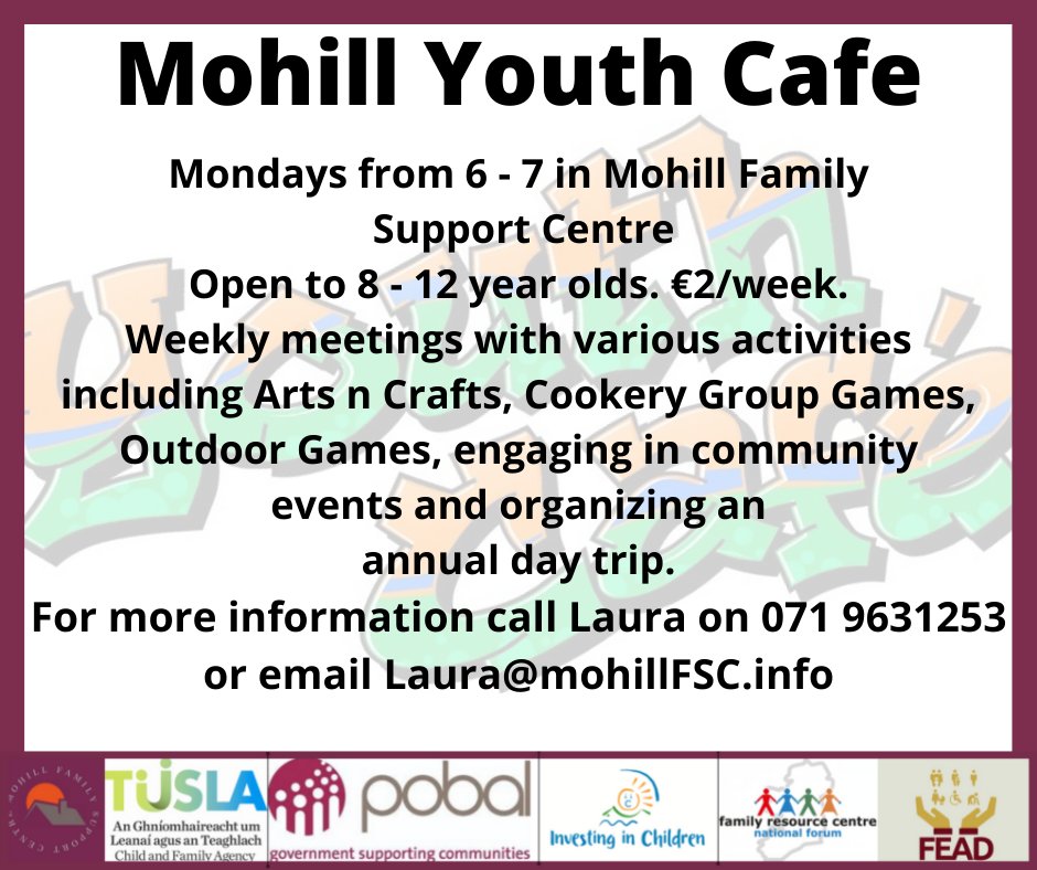 MohillFSC's tweet photo. Youth Cafe is Back
#youthclub
#youthcafe
#kids 
#mohill
#leitrim https://t.co/vCxfYN3Jg6