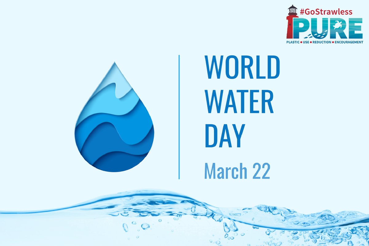 TownofJupiter's tweet photo. This #WorldWaterDay, let us all pledge to take small steps to conserve water! 💧 Pledge to reduce your single-use plastics by visiting https://t.co/y3Aa6SUr4N. Let your friends know you’ve taken the pledge by posting on social media with hashtags: #PurelyJupiter & #GoStrawless! https://t.co/e1OGwG0BWx