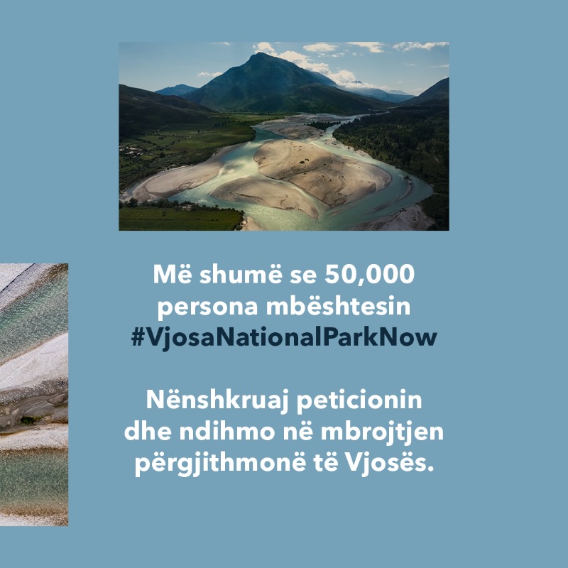 patagoniaeurope's tweet photo. Statusi Park Kombëtar është mënyra e vetme për të mbrojtur përgjithmonë Vjosën. Nënshkruani peticionin dhe ndihmoni në mbrojtjen e Vjosës nga ngritja e digave dhe zhvillimi shkatërrues. https://t.co/kEtftCPavA