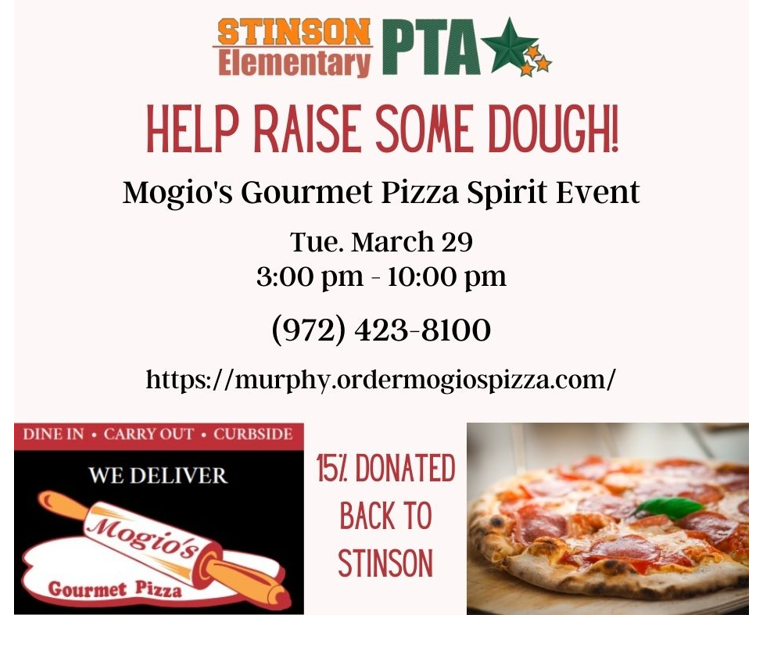 Stinson's Spirit Night is coming soon! Read all the details below and help support our fabulous Stinson PTA.