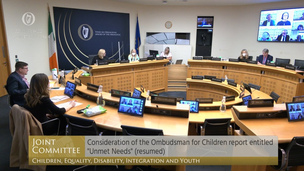 The Ombudsman for Children, Dr. Niall Muldoon, appears before the Joint Committee on Children, Equality, Disability, Integration and Youth to discuss our Unmet Needs report and the assessment of needs waiting lists for children in Ireland. 

Watch: oireachtas.ie/en/oireachtas-…