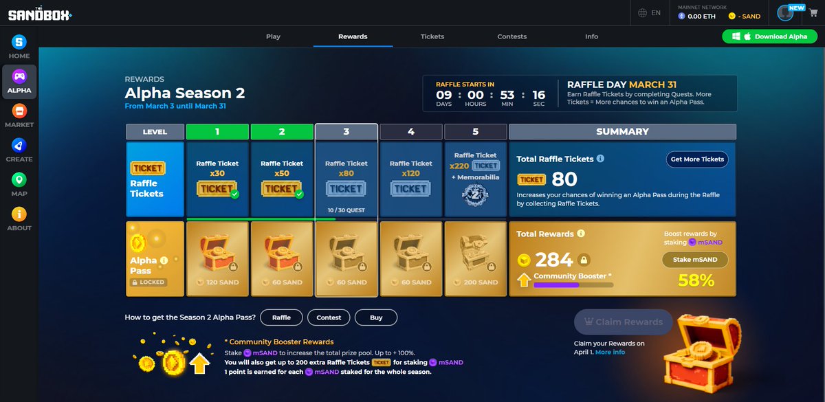 G_host_Riley's tweet photo. @TheSandboxGame I just participated in the daily #SandboxAlphaS2Contest for a chance to earn up to 1,000 $SAND! Starting March 22 - Ticket Day. Check out my screenshot below!
👇 #SandboxAlphaS2 https://t.co/k3FvdXYEUr