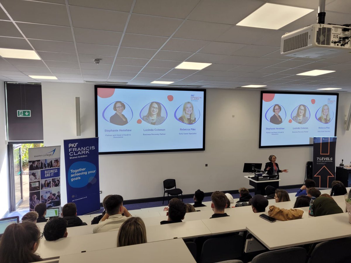 Thank you <a href="/pkfFrancisClark/">PKF Francis Clark</a> for talking to our Business Students as part of our #WomeninAccountancy Event. Students heard from inspirational women talking about their careers in accounting and what opportunities are available in the industry #InternationalWomensMonth