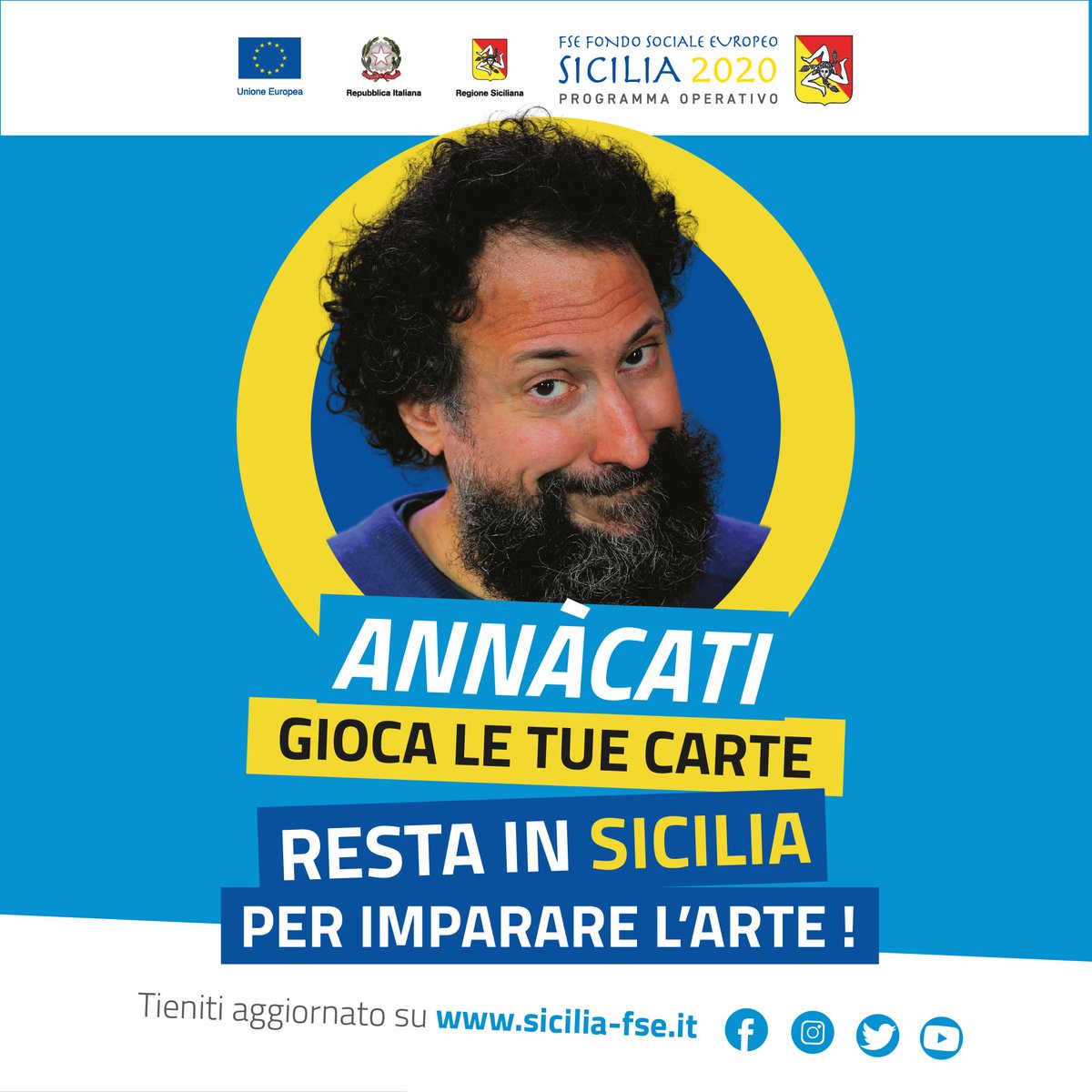Continua la campagna di promozione del #pofse della 
<a href="/Regione_Sicilia/">Regione Siciliana</a>. “Annàcati, gioca le tue carte, resta in Sicilia per imparare l’arte”. Leggi i dettagli della campagna 👉 bit.ly/3Isb3v3 #formazione #lavoro #pofsesicilia