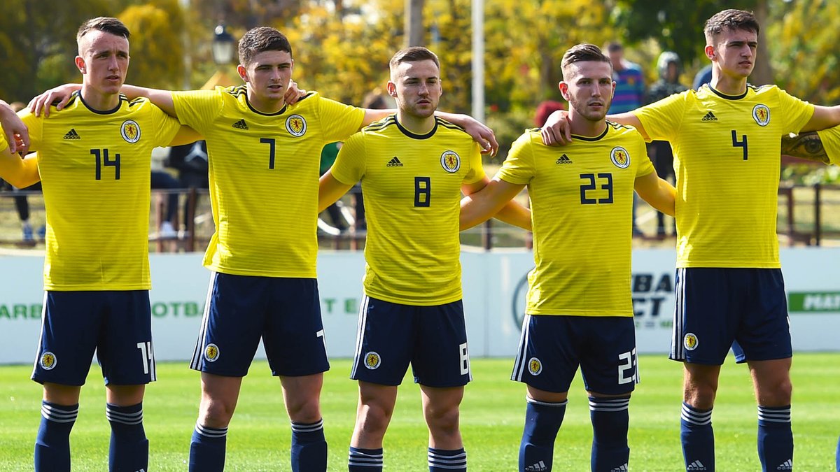 22 March 2019. 

Four Motherwell players lining up for Scotland Under 21 duty against Mexico.