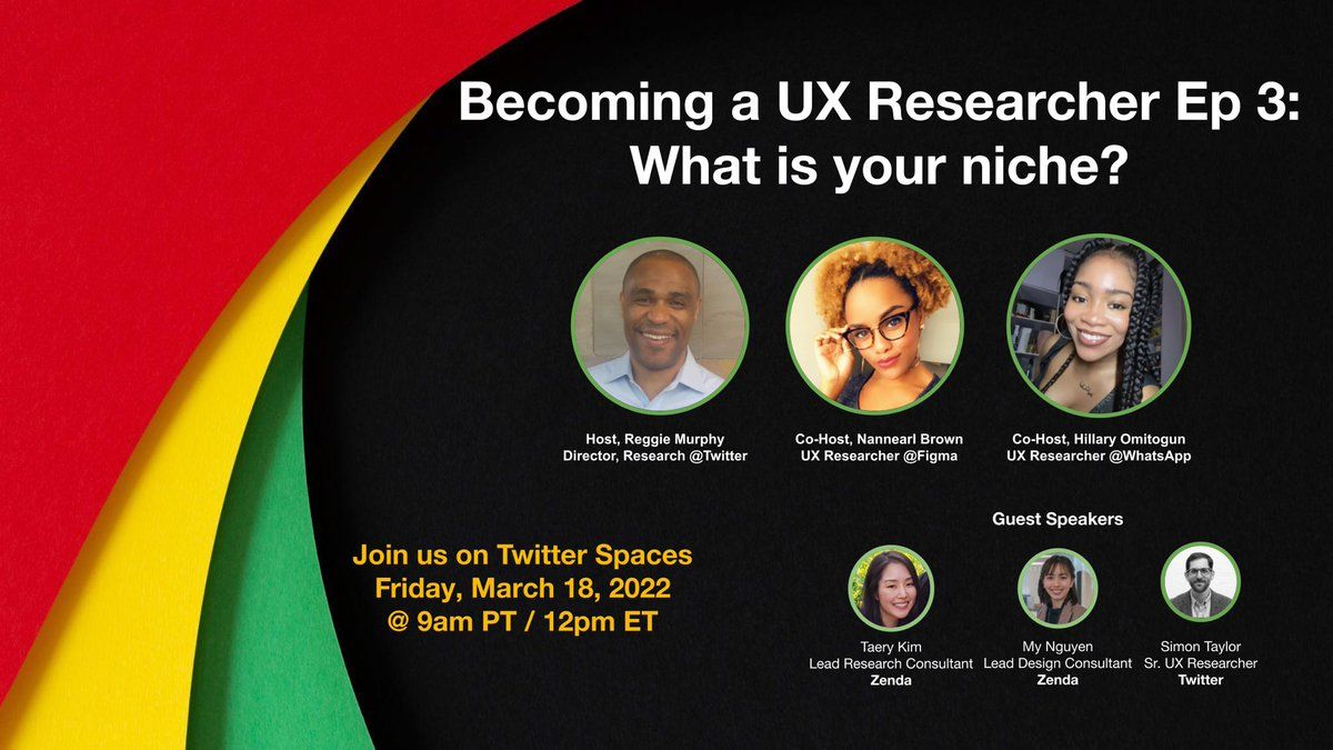 In case you missed last week’s successful Twitter Spaces on "Becoming a UX Researcher" featuring Zenda’s Taery Kim, Ph.D., Lead Design Research Consultant, and Thanh My Nguyen, Lead Design Consultant, please click on the link to hear the full audio. hubs.ly/Q016qxVv0