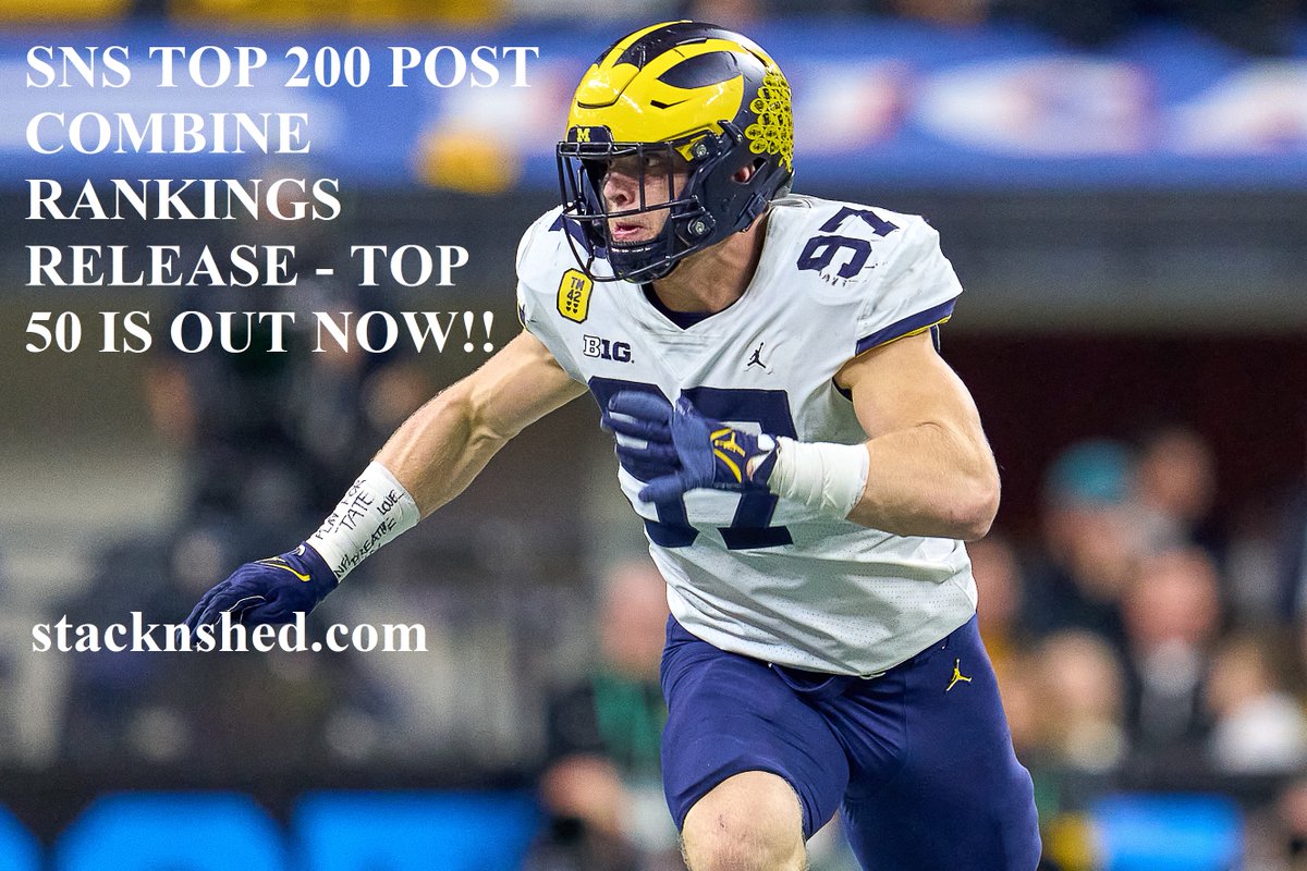 Stack 'N Shed, Independent College Football Scouting for the Inquisitive Fan, has just released the SNS Top 200 Post Combine Rankings - Top 50 overall prospects for the 2022 NFL Draft!

https://t.co/vsNXvOabKy https://t.co/0mvtVefGma