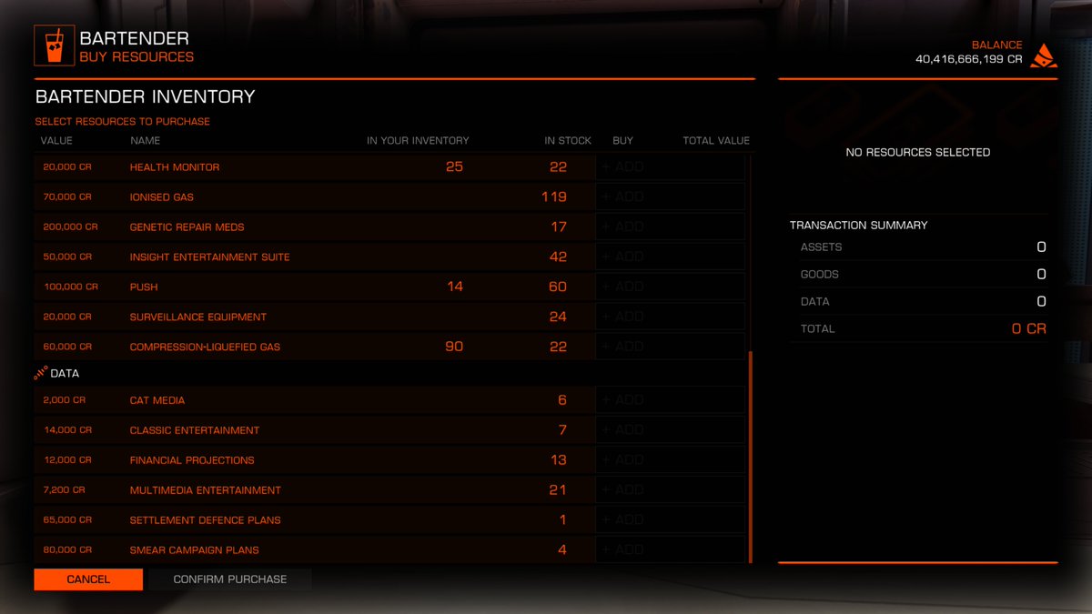 CMDRKronenBrg's tweet photo. That's more like it! #EliteDangerousOdyssey #Update11_1 #SettingUpShop https://t.co/zrYHB9g1gL