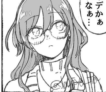 今描いている今井がかわいくてかわいくない?大きいコマにすればよかった 