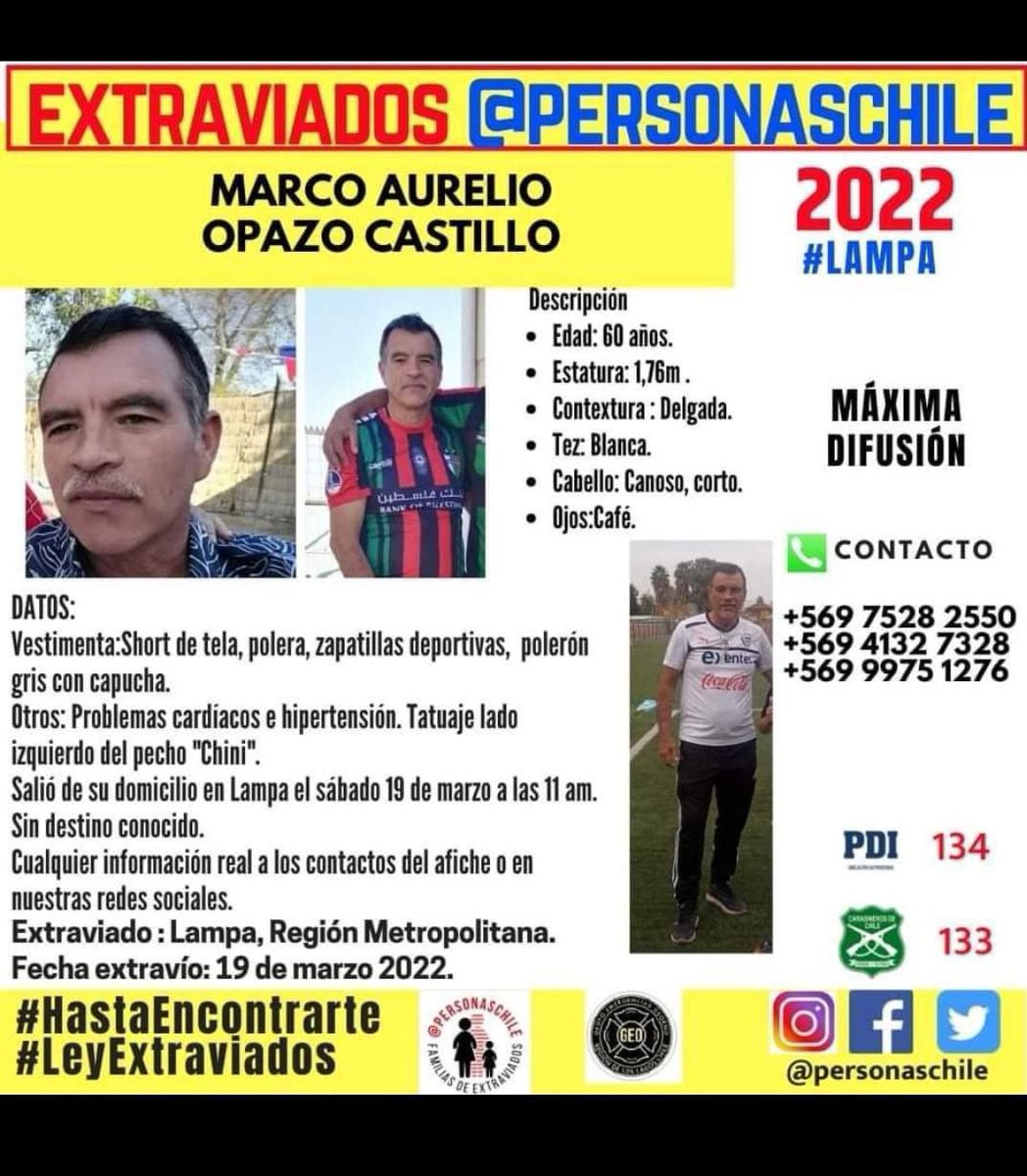 adnradiochile's tweet photo. Familia de Marco Opazo, ex defensa de Palestino y Deportes Antofagasta, pide ayuda para encontrarlo https://t.co/BIEEkXvHk6 https://t.co/yaQ3OlPbDv