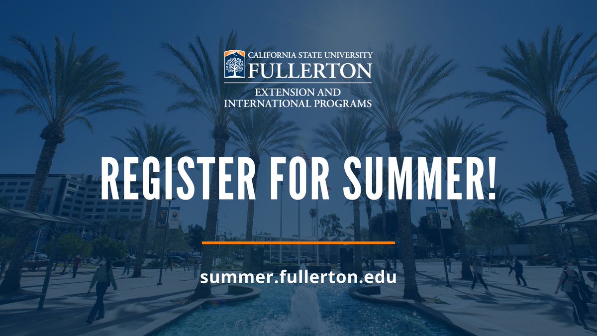 csufextension's tweet photo. Registration for Summer Session 2022 is now open! This is a great chance for you to stay on track for graduation, re-take classes, or even complete an internship requirement.

Register Now: https://t.co/wzKseShc7j

@csuf #csuf #summersession #FinishIn4 https://t.co/3fyZfz05xy