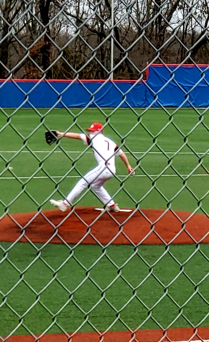 Scooterstribe's tweet photo. Great first start @Dtrain347. 6 innings 76 pitches 4 strike outs 1 earned run. Got the W, proud of you! @RSHSWolvesBSB @KaseySmit007 Thank you @MoSooner for the broadcast! https://t.co/4R0pMwo2bH