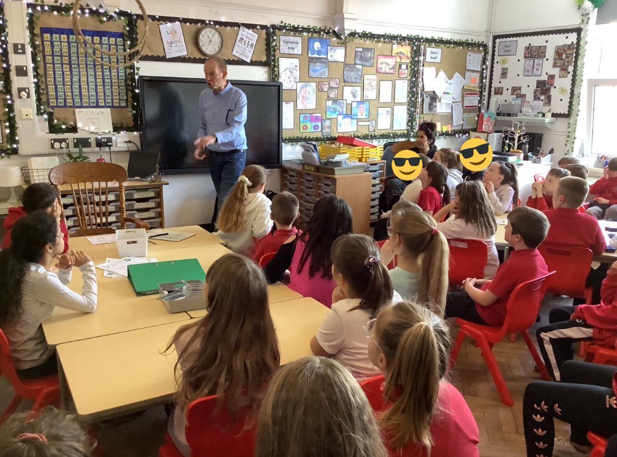 BubsyTownhill's tweet photo. #tcsyear4 had a super visit from author Daniel Morgans this morning. He read us part of his story and we loved it!! 🤩📚 #tcsLLC https://t.co/oq28Ek2lZv