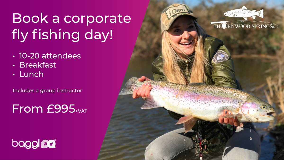 barter. haggle. baggl.com (@baggluk) on Twitter photo Step away from your computer and enjoy a day of trout fishing, along with 10-20 colleagues, partners or customers at Thornwood Springs, Essex and London's premier trout fishery bagg.com #fishing #corporategift #corporateevents #smeuk #SmallBusiness #b2bmarketplace Step away from your computer and enjoy a day of trout fishing, along with 10-20 colleagues, partners or customers at Thornwood Springs, Essex and London's premier trout fishery bagg.com #fishing #corporategift #corporateevents #smeuk #SmallBusiness #b2bmarketplace