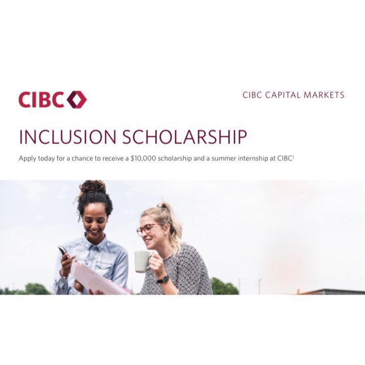 SenecaSLAFS's tweet photo. Final reminder that the application deadline for CIBC Inclusion Scholarship and Internship is today. 

Link: https://t.co/GYpYQRFglC https://t.co/N4djJhVCIk