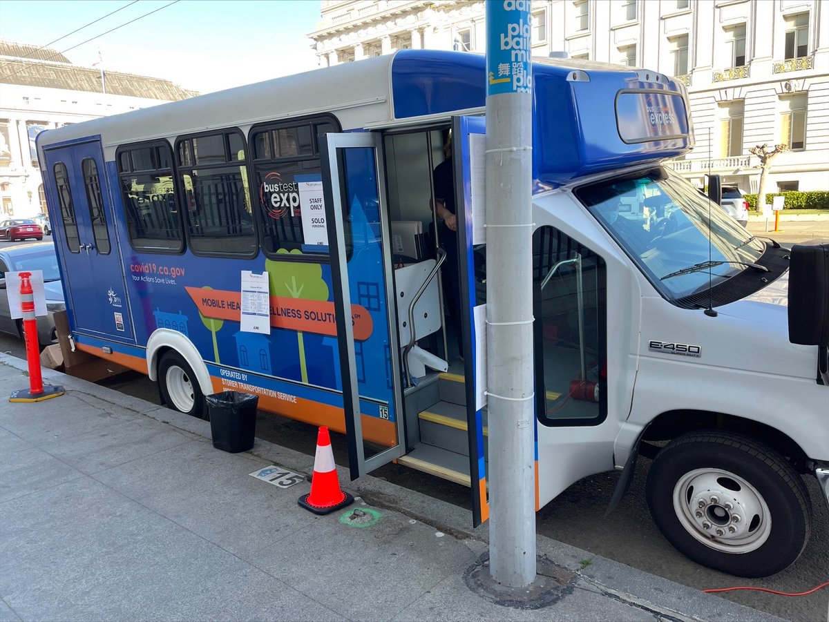 SF_DPH's tweet photo. SF is ramping up mobile COVID-19 testing to reach our hardest hit communities as testing wraps up at the high-capacity #SoMa @Color site on March 31. Read more about our new mobile testing strategy here: https://t.co/eoIBoBXPf5 ❤️🚐💨 #GetTestedSF https://t.co/tAykOnsPag