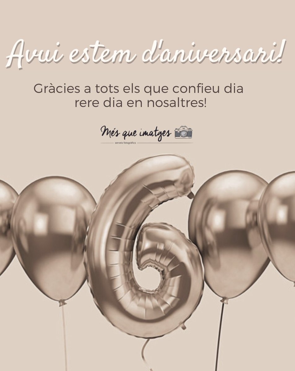 Avui celebrem el nostre sisè aniversari! Mil gràcies als que confieu en nosaltres dia rere dia.

#Mésqueimatges #Girona #botiguesdegirona #comerçgirona #igersgirona #fotografgirona