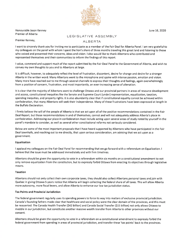 Drew__Barnes's tweet photo. Review of the Dissenting Letter to the #FairDealPanel written by myself (as a panelist ) when the #UCP report was released back in June of 2020. Note- NOTHING has moved forward... #ableg #medhat https://t.co/O8LT10DApP