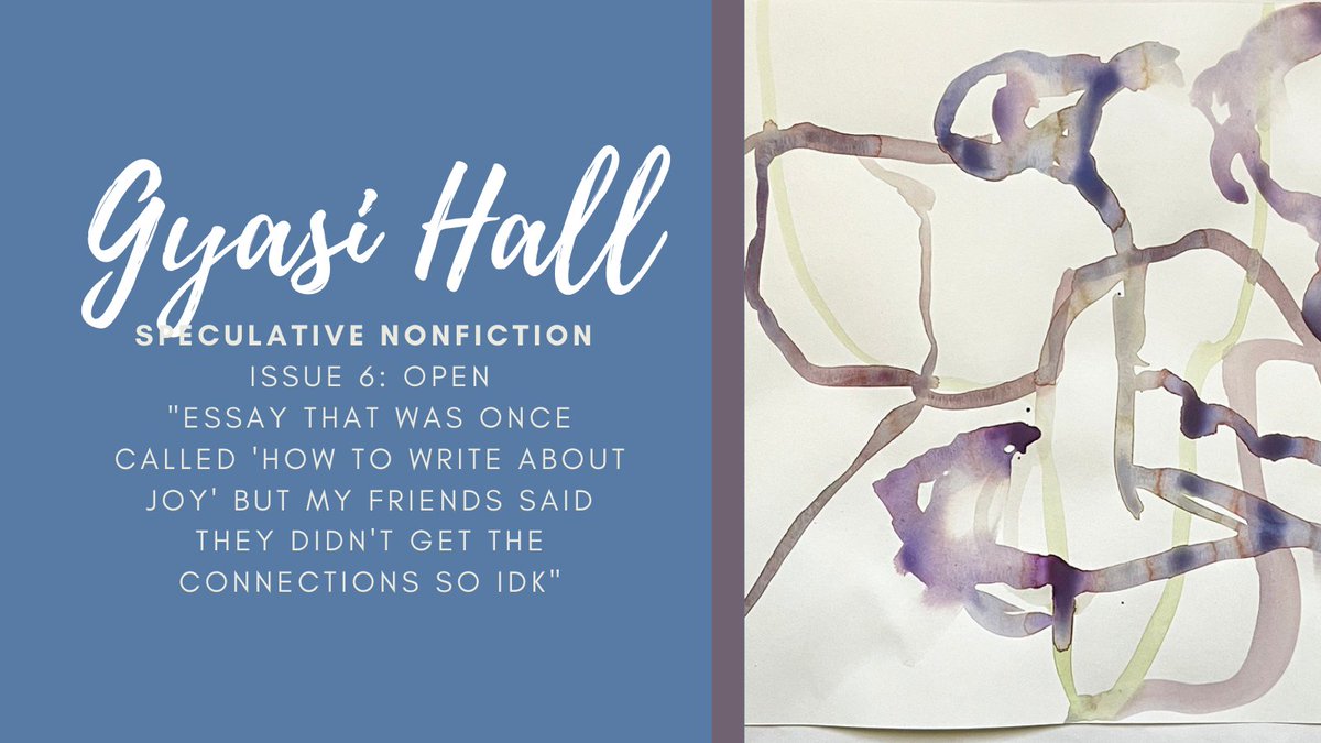 specnonfic's tweet photo. “Speculation isn’t just a function of the future (prediction) or the past (reconstruction) but of the present (curation). Everything is always happening all at once. By writing about it you are actively choosing what to focus on.” https://t.co/5skJdIsVPi @gyasi_hall https://t.co/LKQedyKwuC