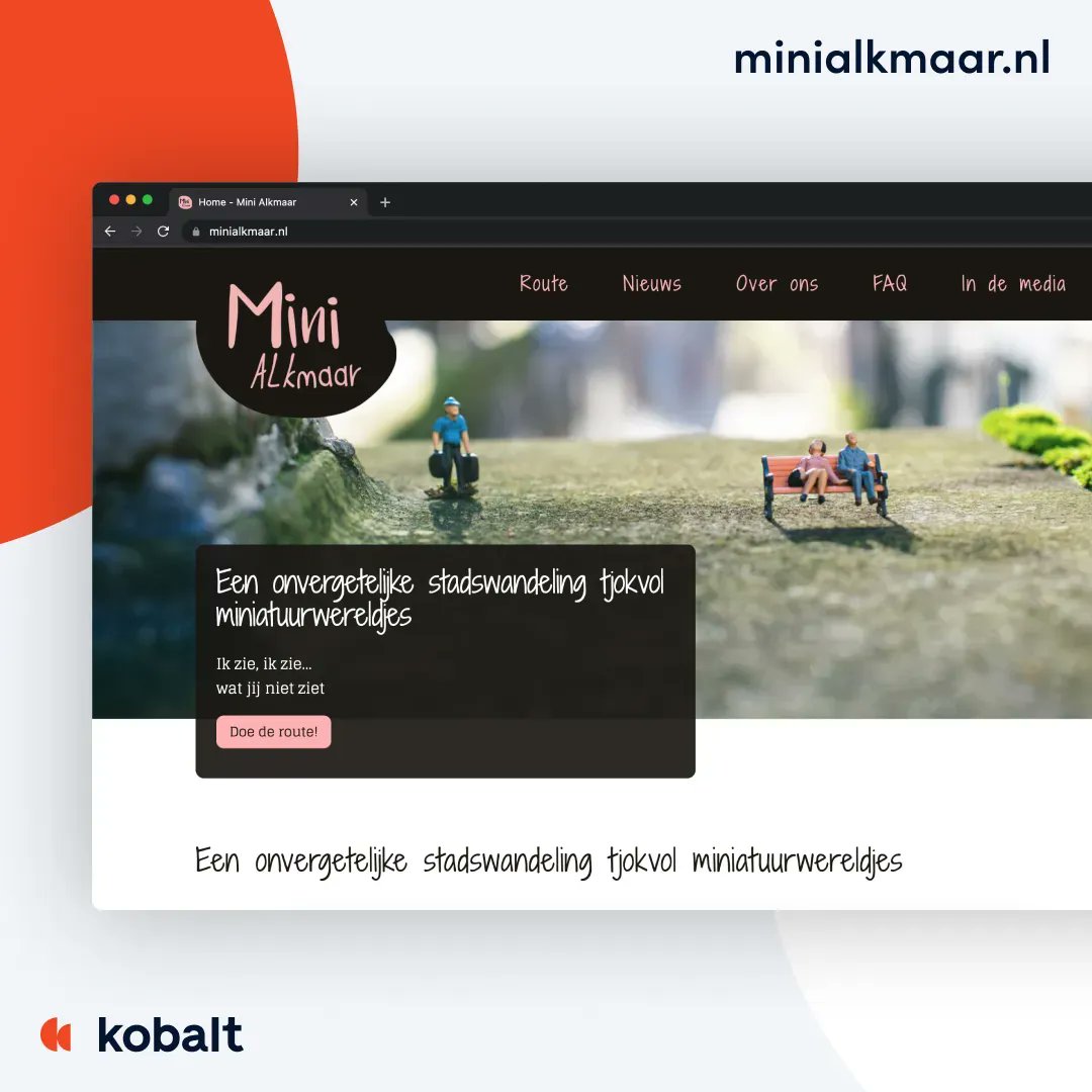 Mini Alkmaar, een tof initiatief waar wij de website van mochten maken. minialkmaar.nl is online te bezoeken, en sinds dit weekend ook offline, als wandelroute in Alkmaar! #hebjijzealgespot? #komtdatzien #stadsroute #alkmaar #website #wordpress #kobalt #online