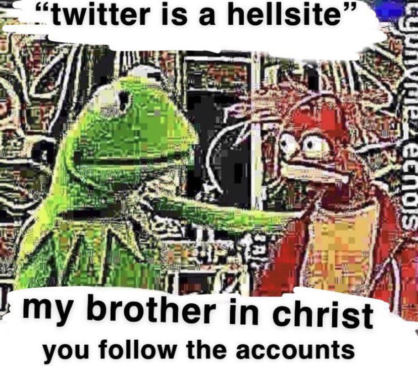 when all my friends constantly complain about how their feed is always full of discourse, callouts, doxxing etc meanwhile im just staring at my feed &amp; all i see is cool art and naked people