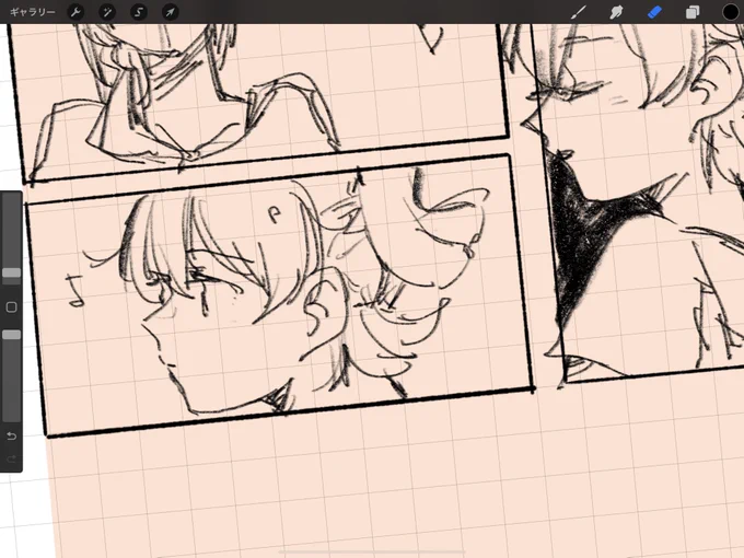 横顔好きなので描きがち 
