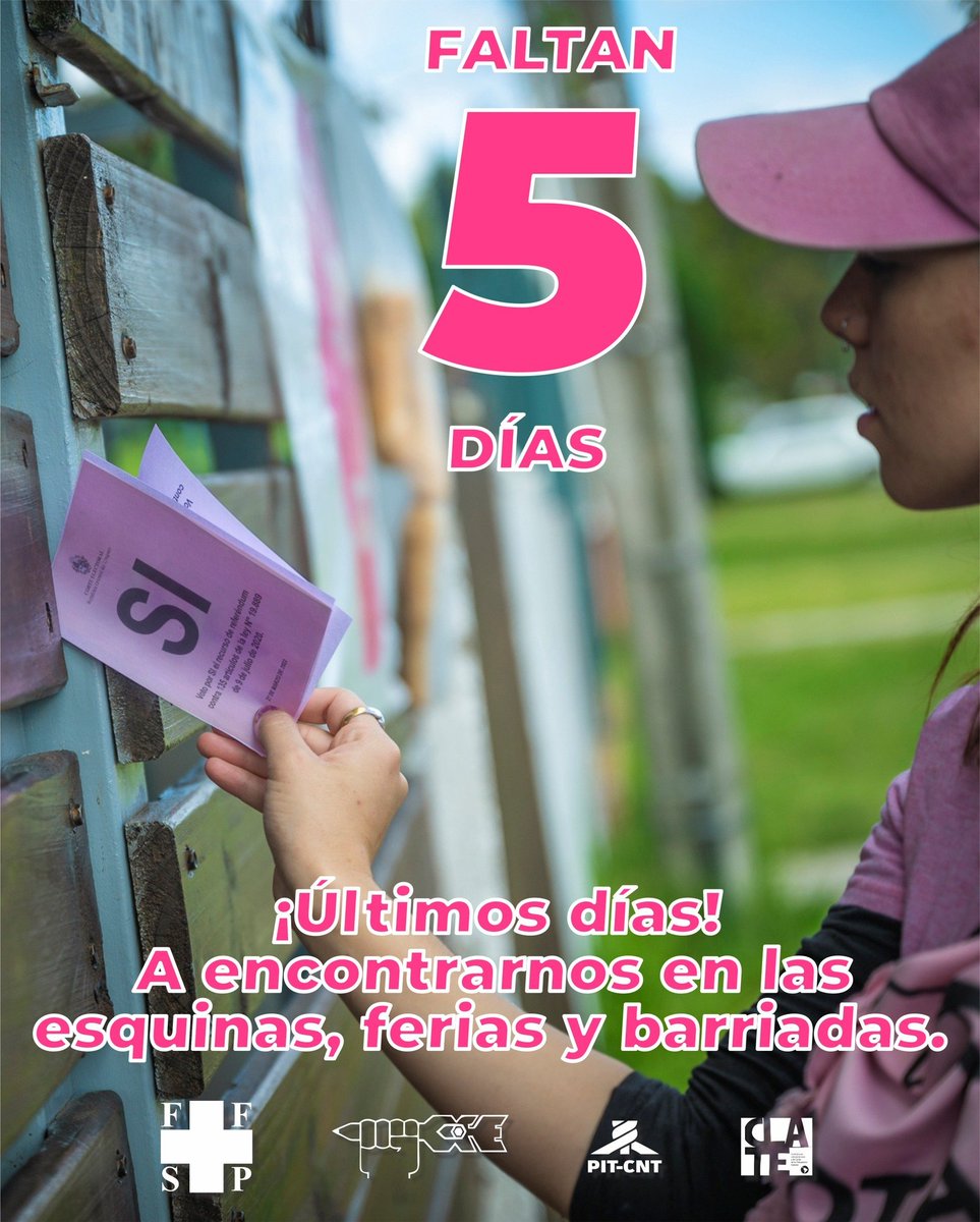 Hay que militar, cada quien según sus posibilidades, pero no te quedes sin hacer nada.
¡Sé constructor del futuro!
Este 27/3 VOTAMOS SÍ 🗳🗳
En defensa propia, y por el bien de todos #VotáSí ✊✊