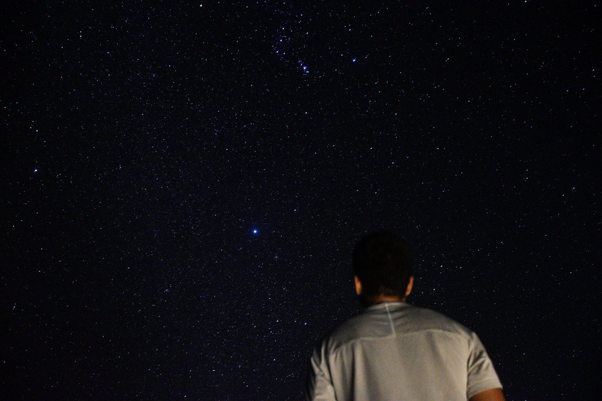 0xStardust's tweet photo. Looking up at the night sky, to me always helped me wonder about the universe as well to understand we're both so small and also big and such a part of this infinite universe.
Looking at you Orion. https://t.co/S8N7wiiqtX