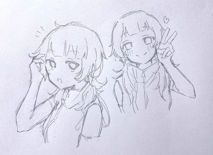 フォロワーさんの代理ちゃんを勝手に描かせていただいたものです
ウルフカットがかわいい 