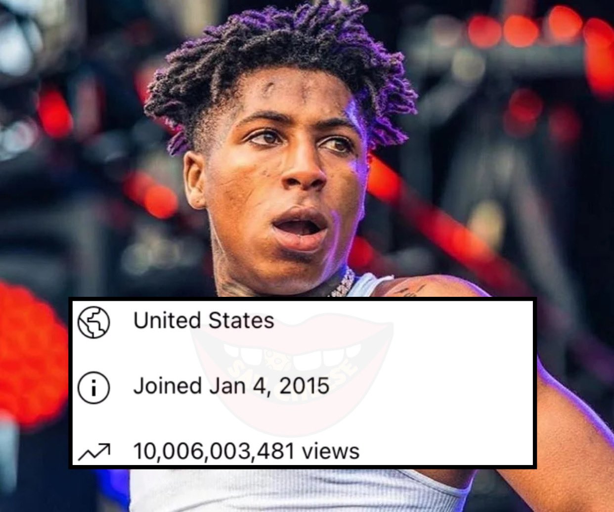 SAY CHEESE on X NBA YoungBoy has surpassed 10 BILLION views on youtube ranked as the 1 most streamed artist on YouTube every single week in 2022. https t P4d1rDQwzM X