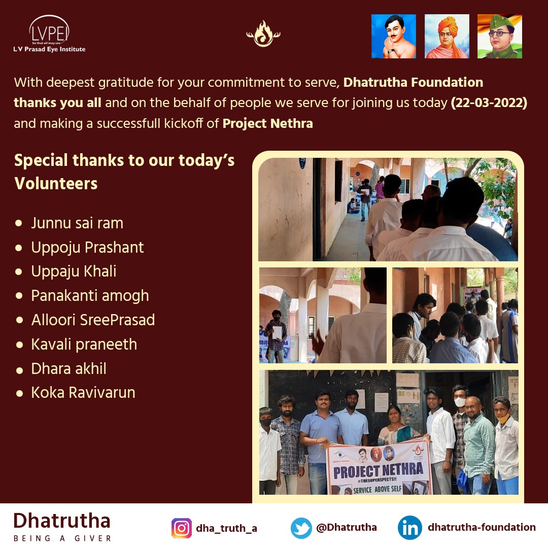 Dhatrutha's tweet photo. Uppal Zone Hero's✊❤️
#dhatrutha #dhatruthafoundation #projectnetranjali #projectnetra #lvprasadeyeinstitute #uppal #heros https://t.co/lBHORmeBvq