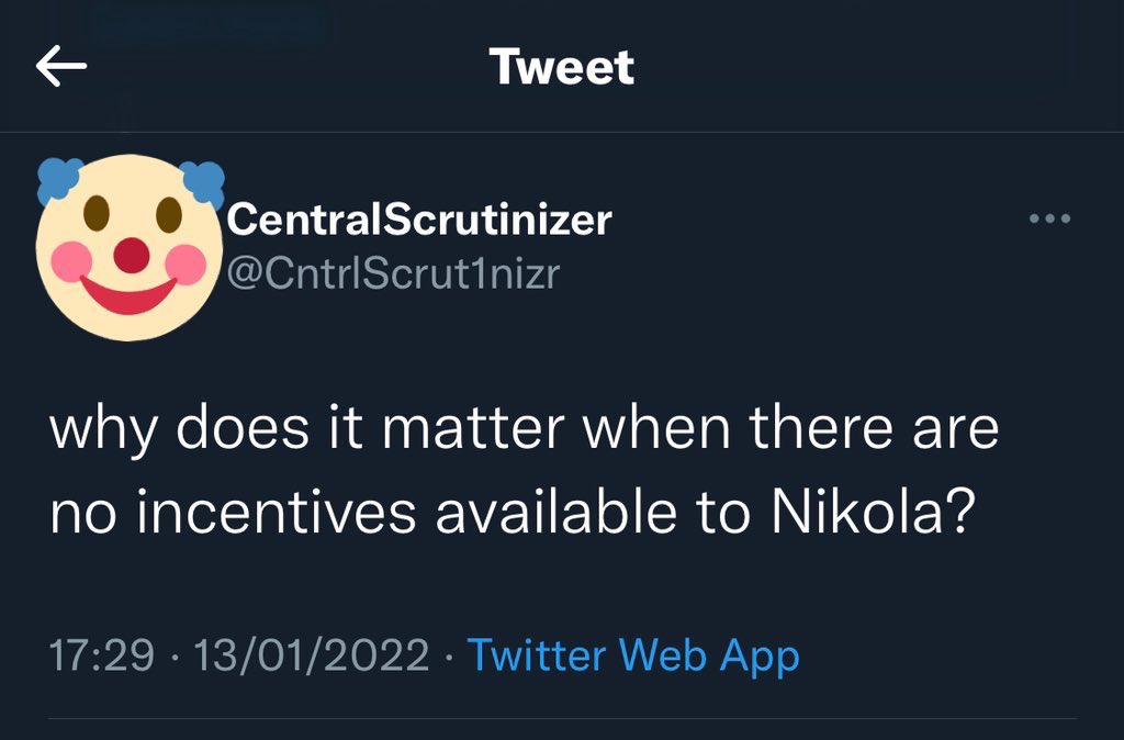 999BPM's tweet image. Little clown 🤡 

Nikola trucks were approved for those vouchers 

Sad hater 

#paidtolie as a 🤡 

promotions.nikolamotor.com/hvip