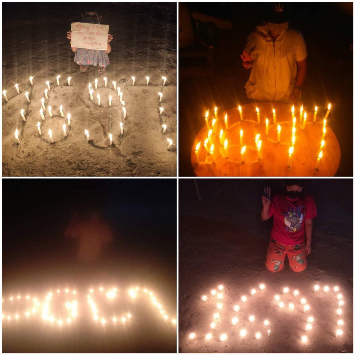 PaingMinLwin2's tweet photo. Pro-democracy residents of Kale, staged a candlelight strike to defy military rules amidst tight security. They vowed to fight the fascist regime.  #ASEAN_StopLegalizingJunta  #ASEAN_StandForDemocracy #2022Mar22Coup #WhatsHappeningInMyanmar https://t.co/ZQ1MYX9t8x