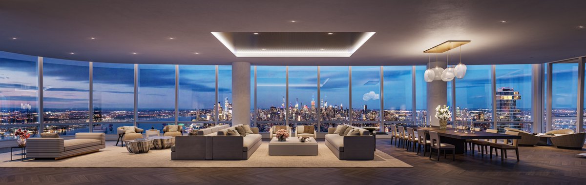 DouglasElliman's tweet photo. The Collector’s Penthouse 🏆
This $40M penthouse features over 7,400sq.ft. with 360 views atop #TriBeCa’s most coveted building, #111Murray. The one-of-a-kind opportunity lets you customize the home of your dreams with a front row seat to the spectacular city beyond.
#DEDM https://t.co/MLs1jG0100