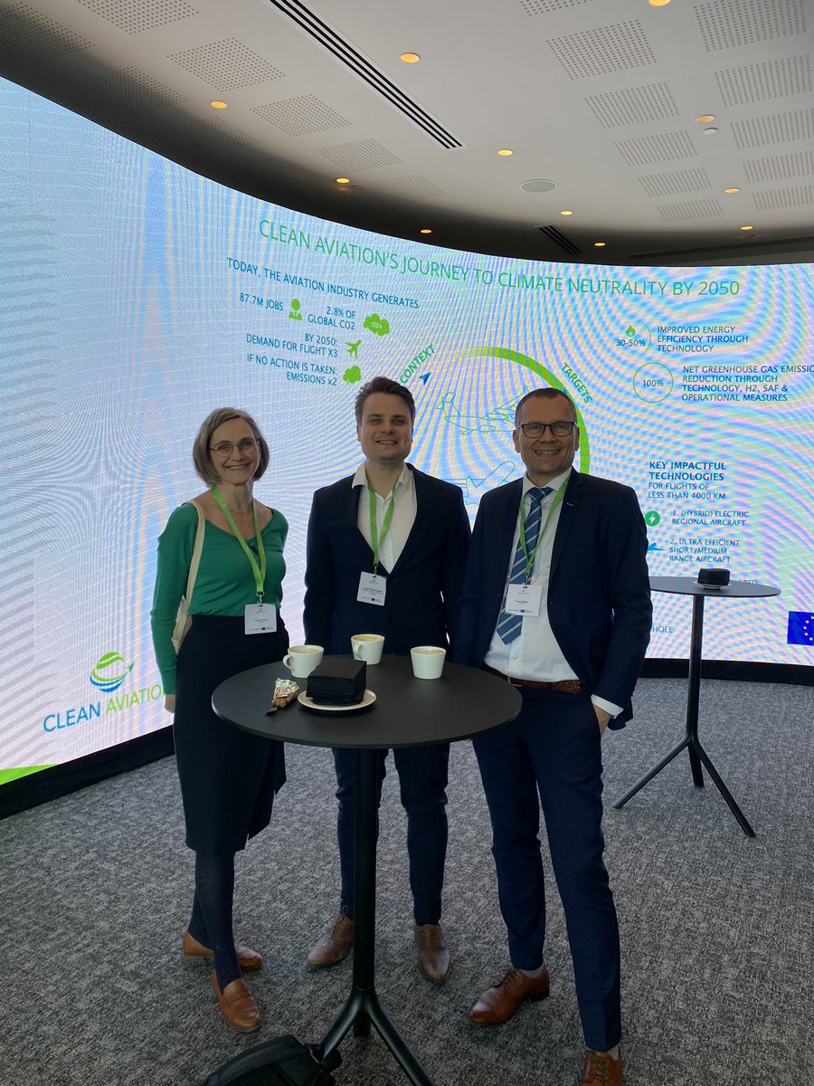 Together with Trond Bakken and <a href="/CTveiten/">Camilla Tveiten</a>, I am participating in the Clean Aviation Forum 2022 in Brussels. Looking forward to the call launch tomorrow where the Clean Aviation program takes off✈️. @NTNUnorway <a href="/SINTEFdigital/">SINTEF Digital</a> @SINTEFenergy