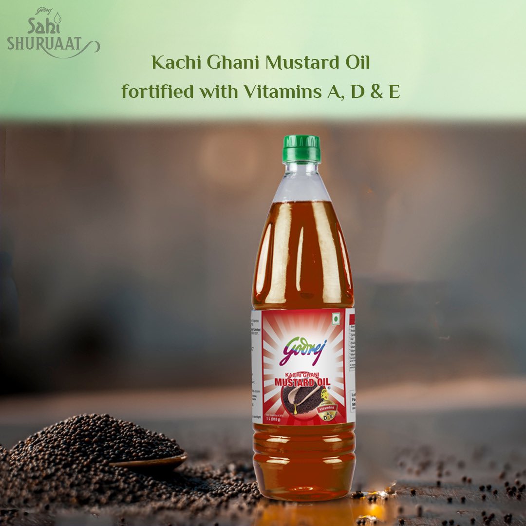 Mustard oil is considered one of the healthiest oils as compared to other oils as it has optimum ratio of omega 3 and omega 6 fatty acids and is low in saturated fats and high in MUFA (mono unsaturated fatty acids).

#GodrejVegOils #SahiShuruaat #Godrej #GodrejMustardOil #Food https://t.co/1GmTExm8Kf