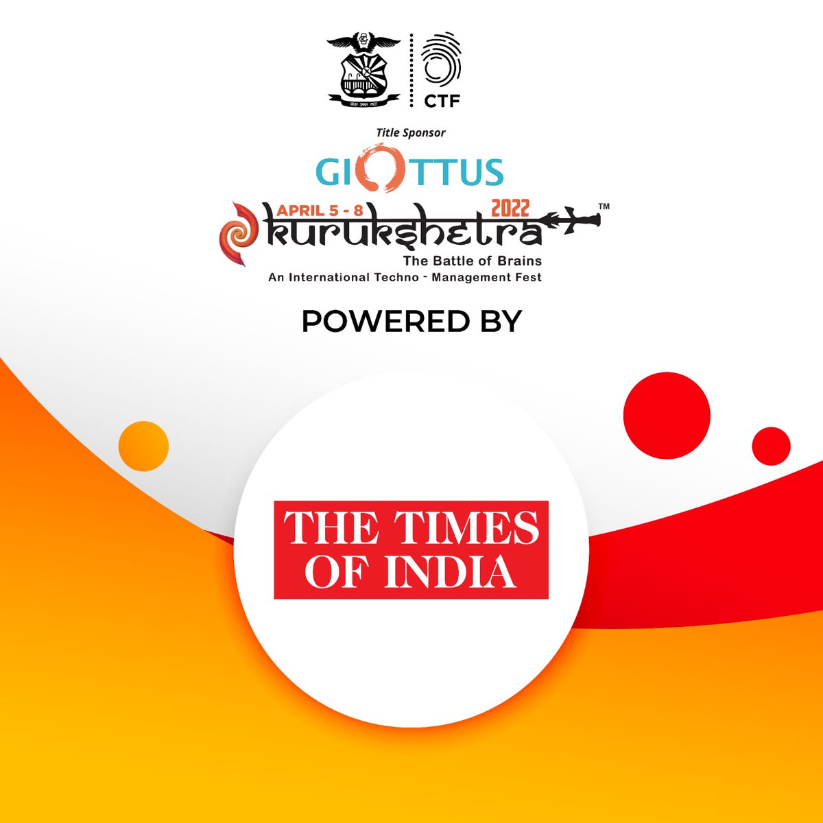 CEG_Tech_Forum's tweet photo. Introducing our Print media partner - "The Times of India"
.
#kurukshetra #kurukshetra22 #annauniversity #ctf #cegtechforum #collegeofengineeringguindy https://t.co/NEXlUXkva5