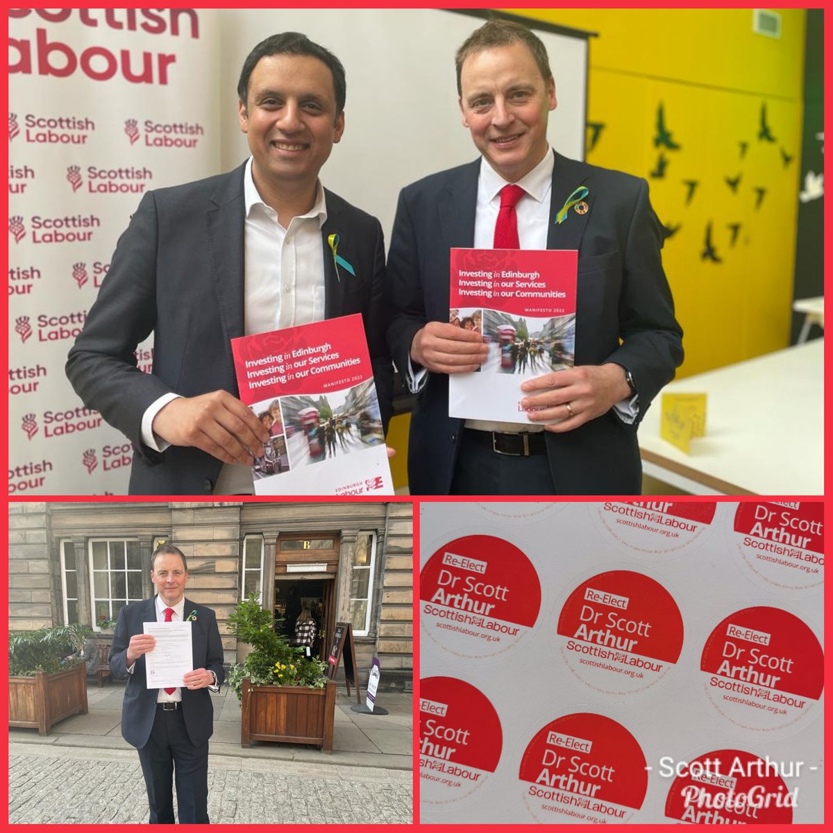 DrScottArthurMP's tweet photo. I had a big day today:
▶️ We launched the Edinburgh Labour Manifesto (Details here - https://t.co/wDOYoqArCW)
▶️ I submitted my papers, and I am now officially standing for re-election. 😃
▶️ The last of my letters for key postal voters should have arrived. https://t.co/Yfc86yVqAz