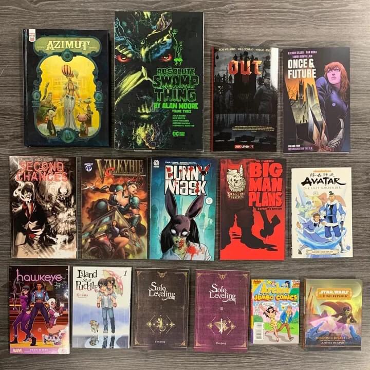 The new books this week look great. Bring yourself and some other human people to pick a few up!

We’ve got books from  <a href="/ArchieComics/">Archie Comics</a>, <a href="/Marvel/">Marvel Entertainment</a>, <a href="/nickloedon/">nickleodeon</a> and more!

Check them out at shop.illusivecomics.com/books/
Or come to the shop in <a href="/SantaClaraCity/">City of Santa Clara</a> 

#graphicnovel #comicbook