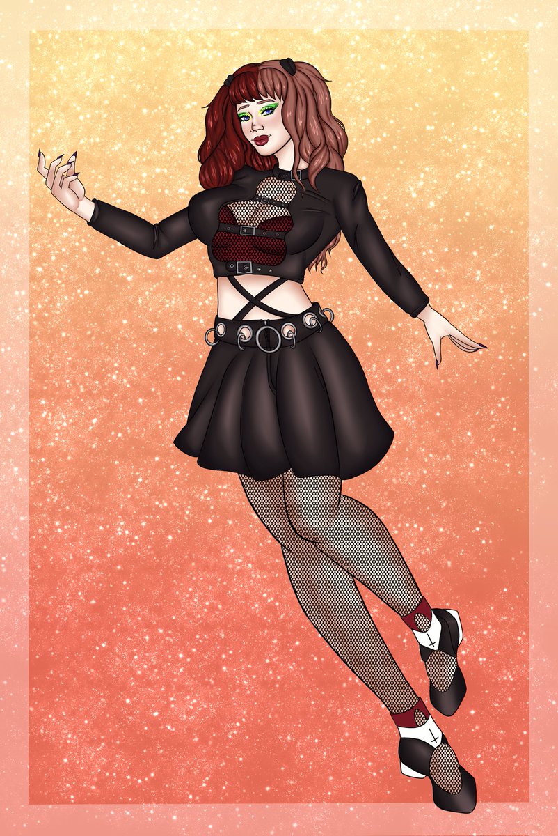 Cyclxps2's tweet photo. Finally done with this !! 
Tags 🏷 
#pinup #animegirl #animeart #animeartist #conceptart #procreate #digitalart #digitalartwork #artwork #gothgirl #emogirl #altgirl #latex #latexart #latexbeauty #illustration #fishnet #eyemakeup #digitalartwork #oc #myoc #originalcharacter https://t.co/tjGrYYrmfl