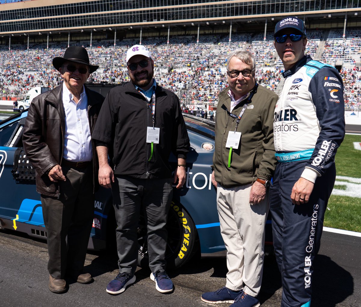 What an incredible gesture. I can’t thank <a href="/RFKracing/">RFK Racing</a> enough for having Henry ride with <a href="/keselowski/">Brad Keselowski</a> and <a href="/Chris_Buescher/">Chris Buescher</a>. It was really special, and emotional, to see the decal up close. (and I only got a tiny bit sunburned)