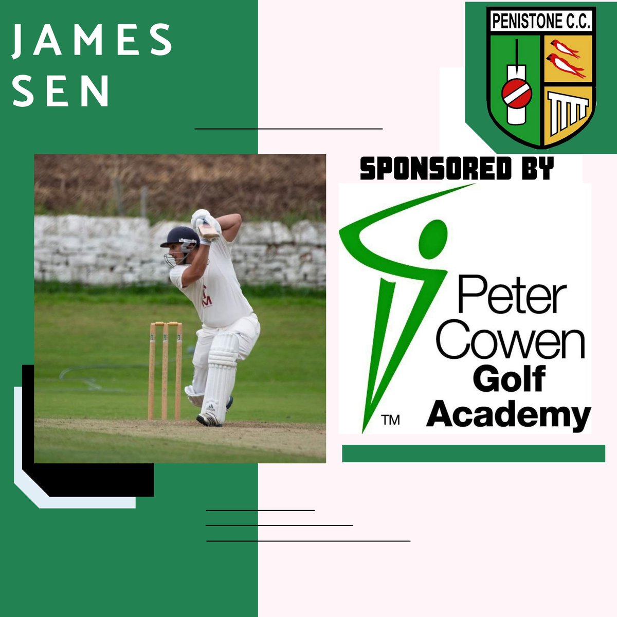 PenistoneCC's tweet photo. Resident doctor James Sen has kindly been sponsored by Peter Cowen Golf Academy. 🏌️👨‍⚕️🩻
#doctorjames #foreleft #scouse https://t.co/htAUYxOPOi