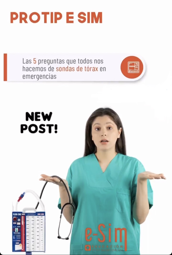 ¿Quiere saber más de sondas de tórax? ¡Nuestro más reciente post!
#EMeducation #MedEd #eSIM
#FOAMed #FOAMes
instagram.com/tv/Cba2fyXAxSH…