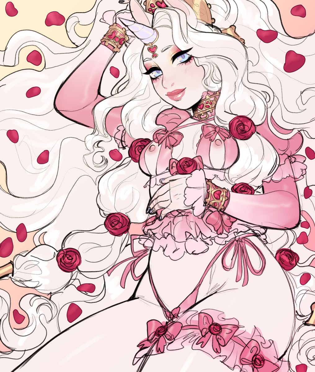 Milkcubus's tweet photo. sketch commission 🌹🦄 https://t.co/rUpOeaplVs
