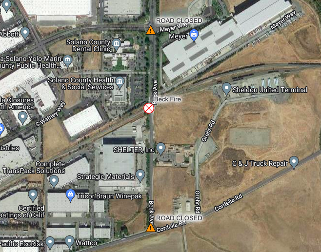 Sarah_Stierch's tweet photo. #SOLANOCOUNTY #FAIRFIELD #BECKFIRE
🚧ROAD CLOSURE🚧
-Beck Ave from Courage Dr/Meyer Way to Cordelia Rd https://t.co/nm0d7czVRu