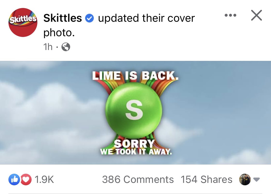 Andy_Lynnnn's tweet photo. Don’t worry, I forgive you @Skittles ❤️ https://t.co/p4QWvbbURF