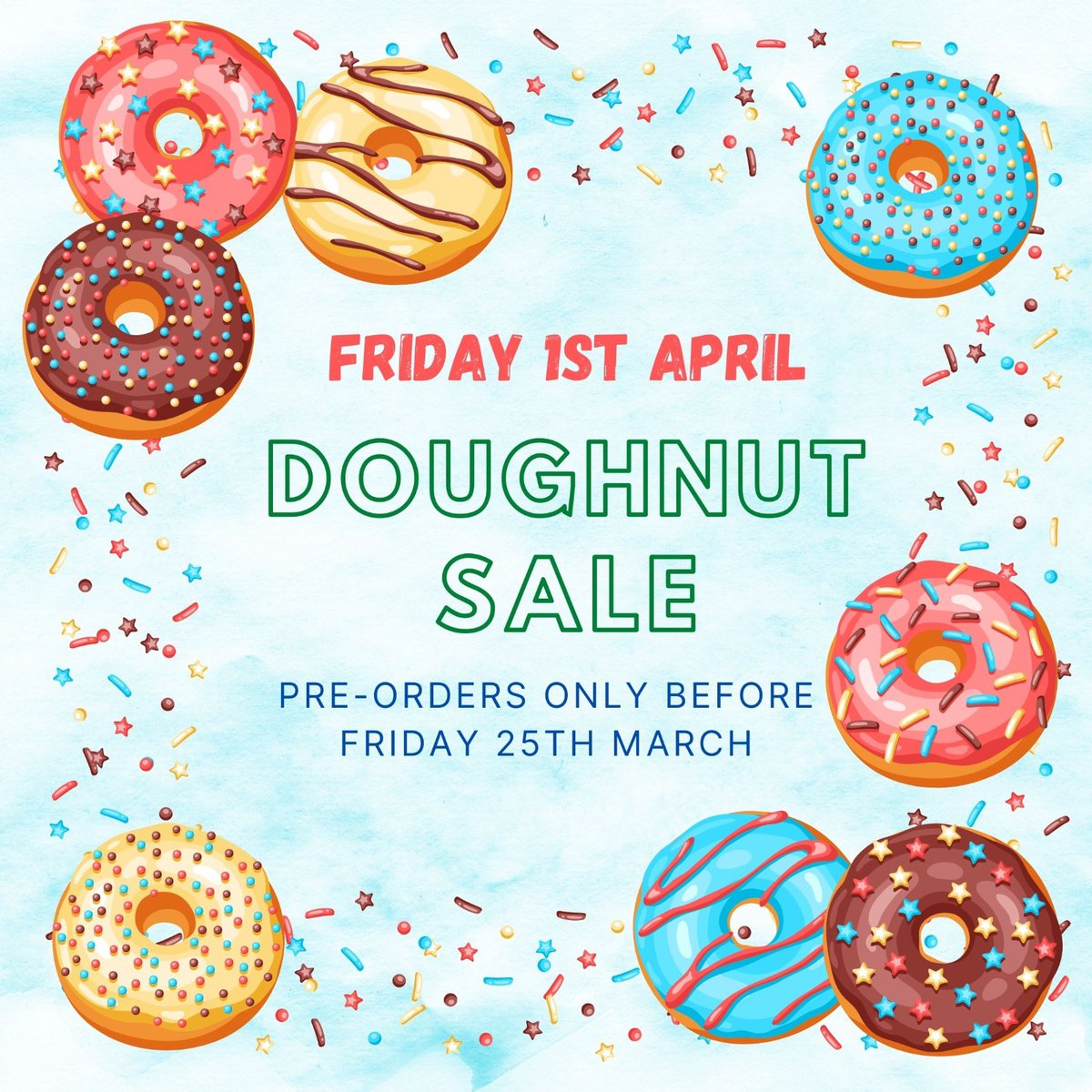 PTFAHeadcorn's tweet photo. Just a reminder that Year 6 will be selling Krispy Kreme Doughnuts after school on Friday 1st April to raise funds for their end of year activities.

Pre-Orders only!

6 doughnuts for £5
12 doughnuts £10

Order before Friday 25th March here:
https://t.co/BFZtLzjP66 https://t.co/CbRK2FF9Ok