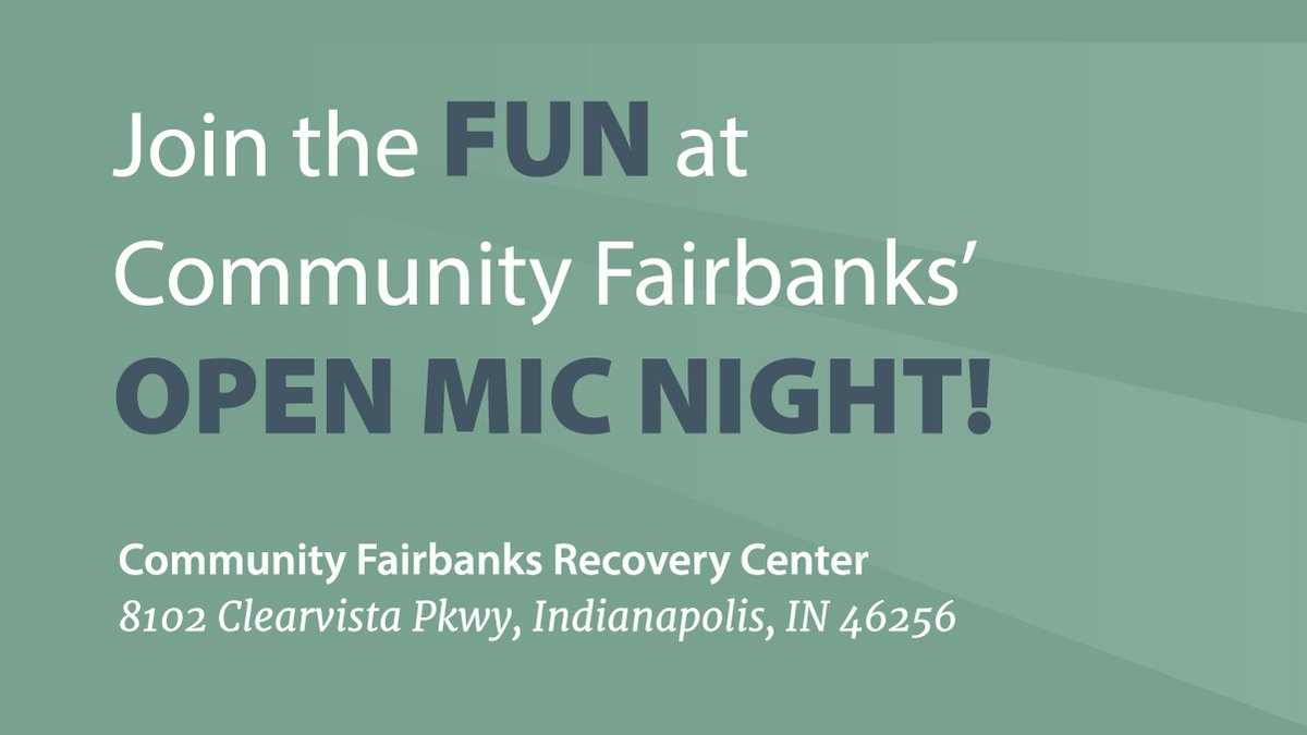 Held at Community Fairbanks Recovery Center, our open mic night will take place Saturday, March 26th from 5-7PM. We hope to see you there!