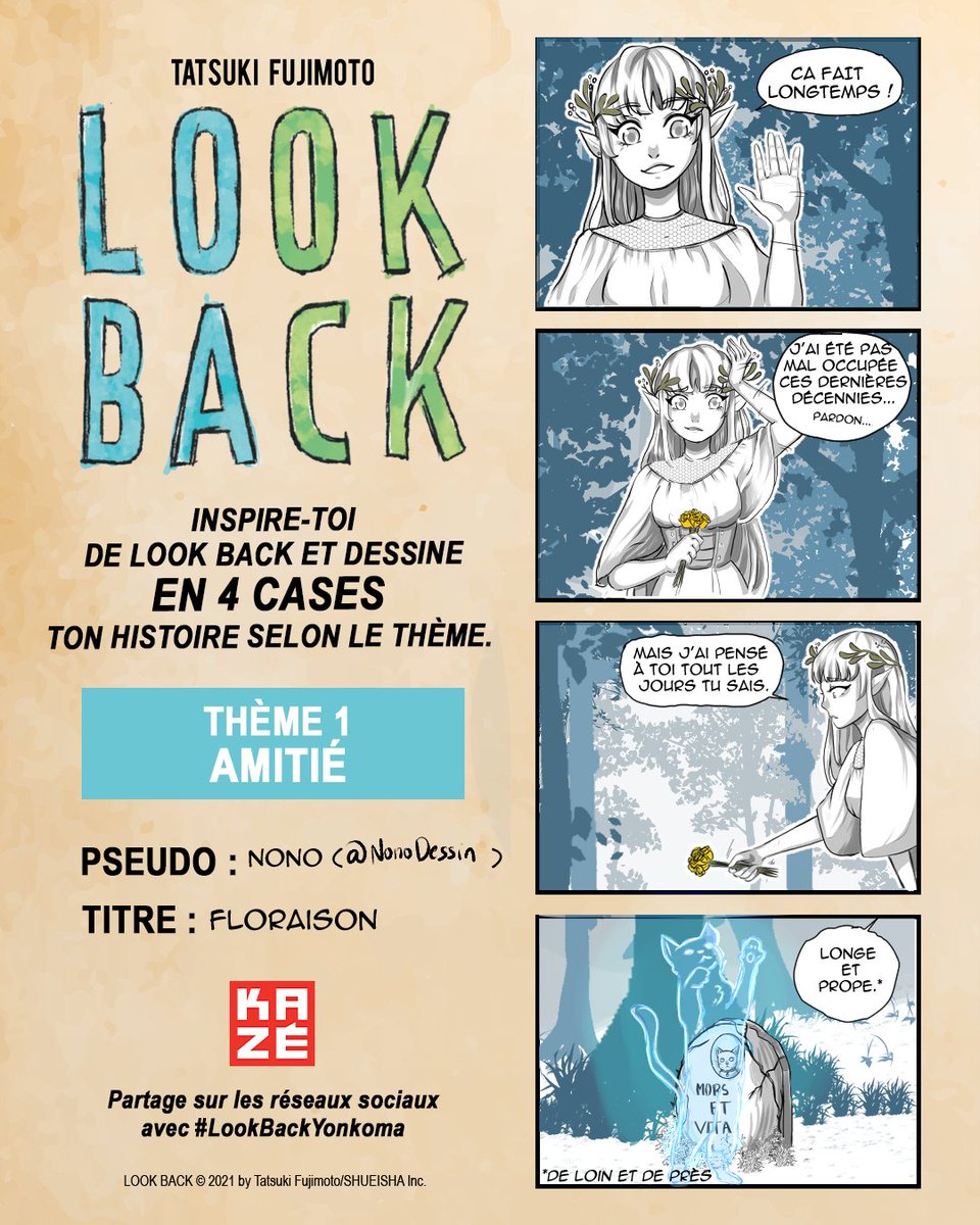 NonoDessin's tweet photo. J'irais fleurir ta tombe #LookBackYonkoma @KazeFrance https://t.co/zMzsODDc4o