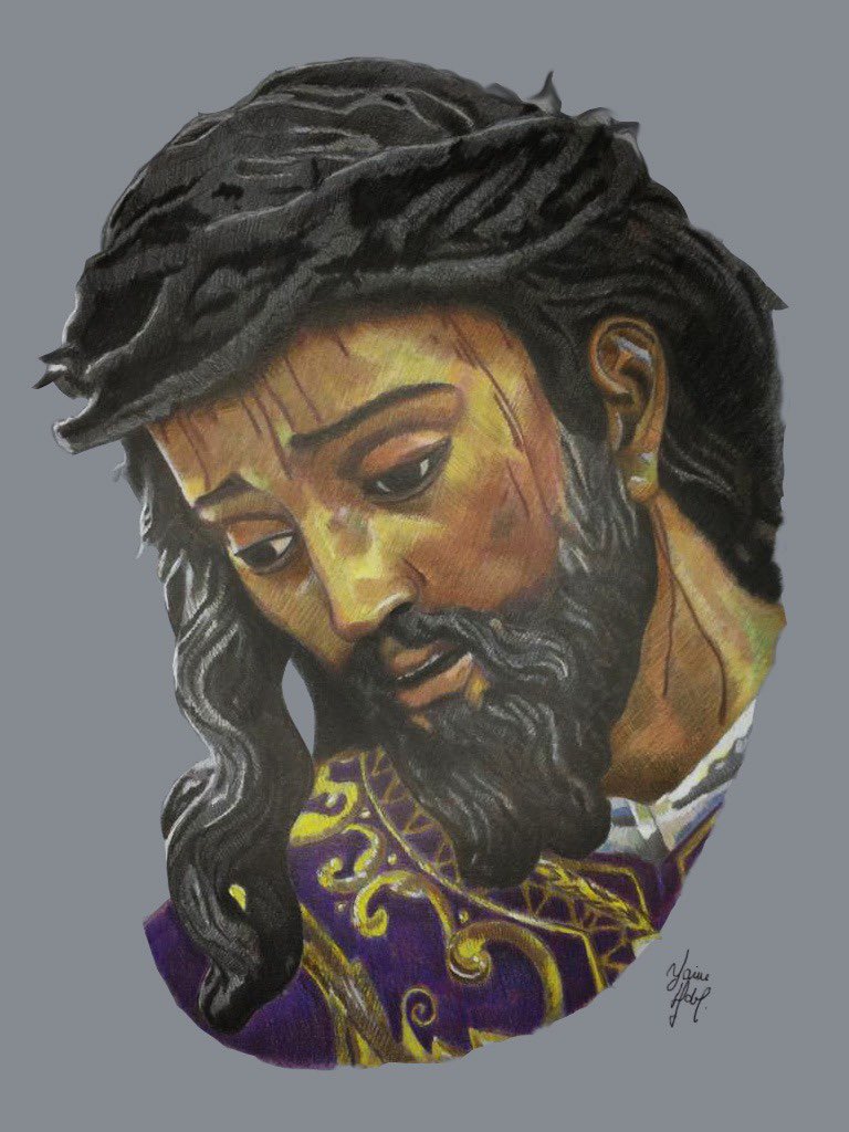 Santísimo Cristo de las Tres Caídas, de <a href="/EspDeTriana/">Esperanza de Triana</a> 
Lápiz de color sobre papel, tamaño A3.
Colección particular